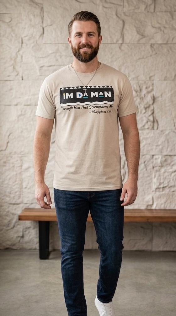 iM DA MAN Graphic Tee – Philippians 4:13